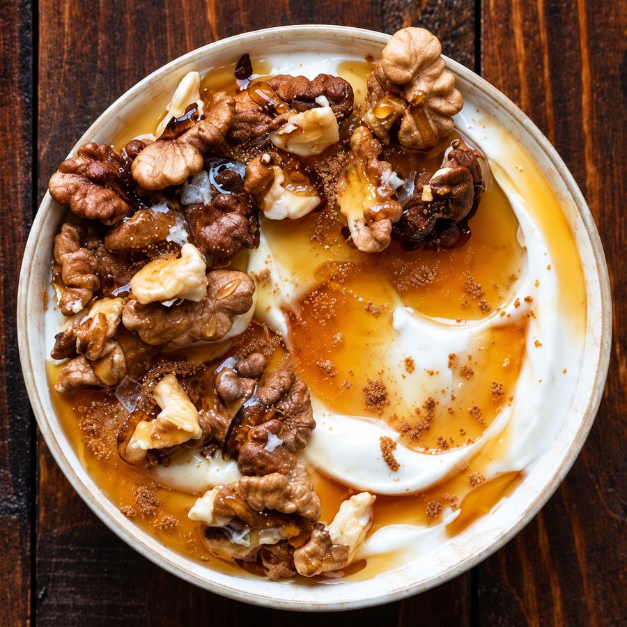 Greek Yogurt with Walnuts and Honey (Yiaourti me Karydia kai Meli)