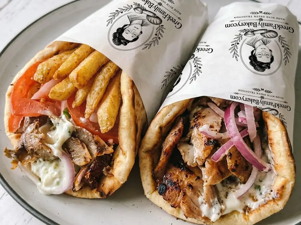Greek Gyro with Fries (Souvlaki)